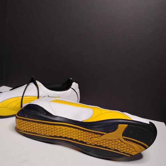 Puma Ducati Panigale 50 MG Leather Shoes Mens Size 13US White SpectraYellowBlack - Picture 11 of 13